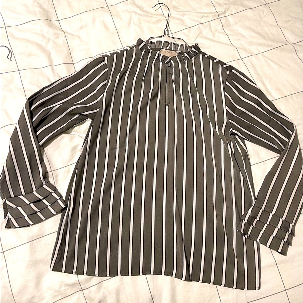 LOFT high collar blouse